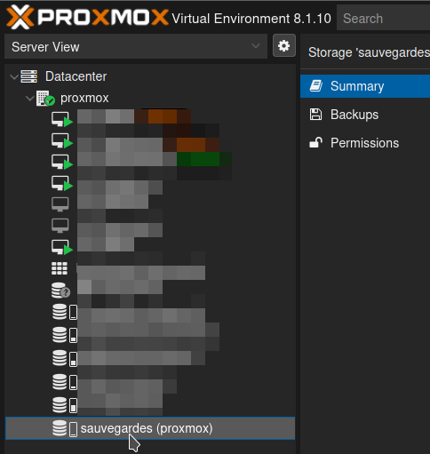 Installer Proxmox Backup Server