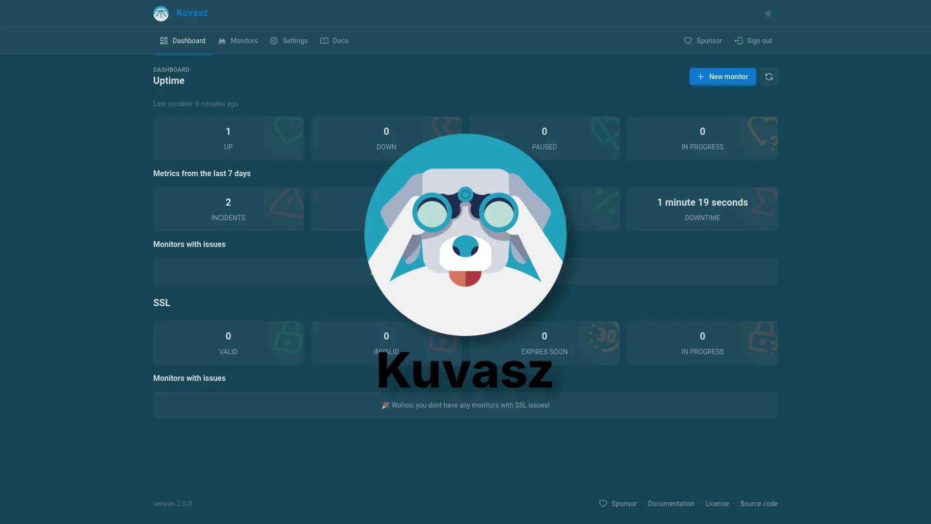 Installer Kuvasz avec Docker