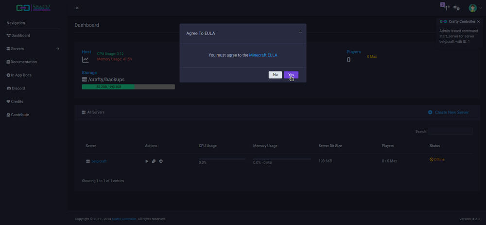 Installer Crafty Controller avec Docker