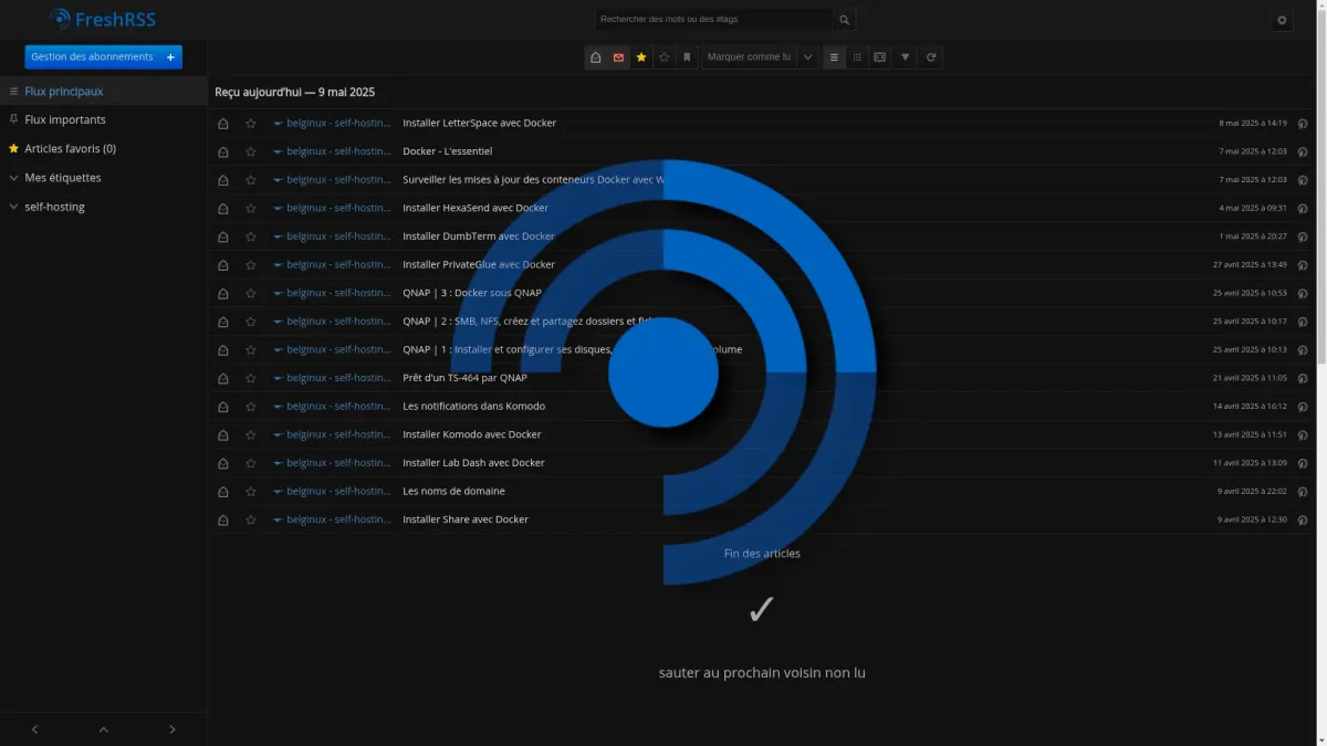 Installer FreshRSS avec Docker