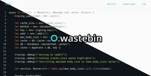 Installer wastebin avec Docker