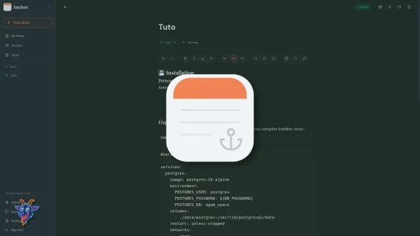 Installer Anchor avec Docker